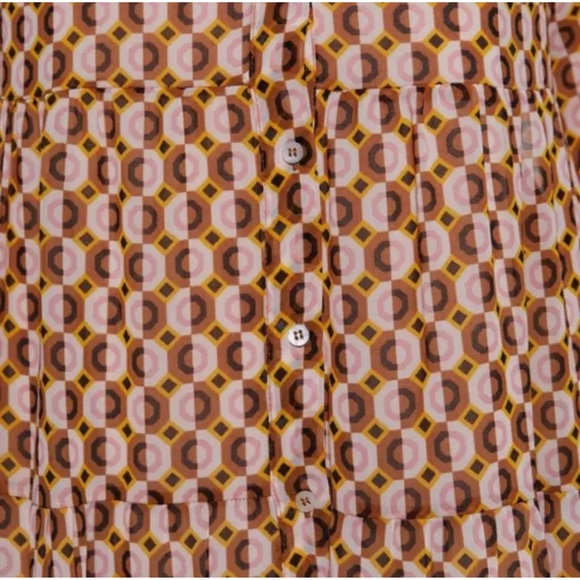 Zara Brown Patterned Maxi Dress - Picture 6 of 7